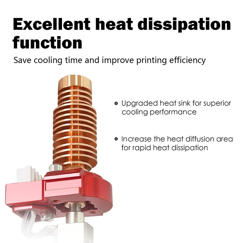 HzdaDeve 3PK Upgrade 2.0 Version 0.25MM 0.4MM 0.6MM Ceramic Hotend Kit for Adventurer 5M/5M Pro Hot End Kit Extruder Printer Head Quick-Detachable Hardened Nozzle Heating Rod Heat Sink for Flashforge - Image 3